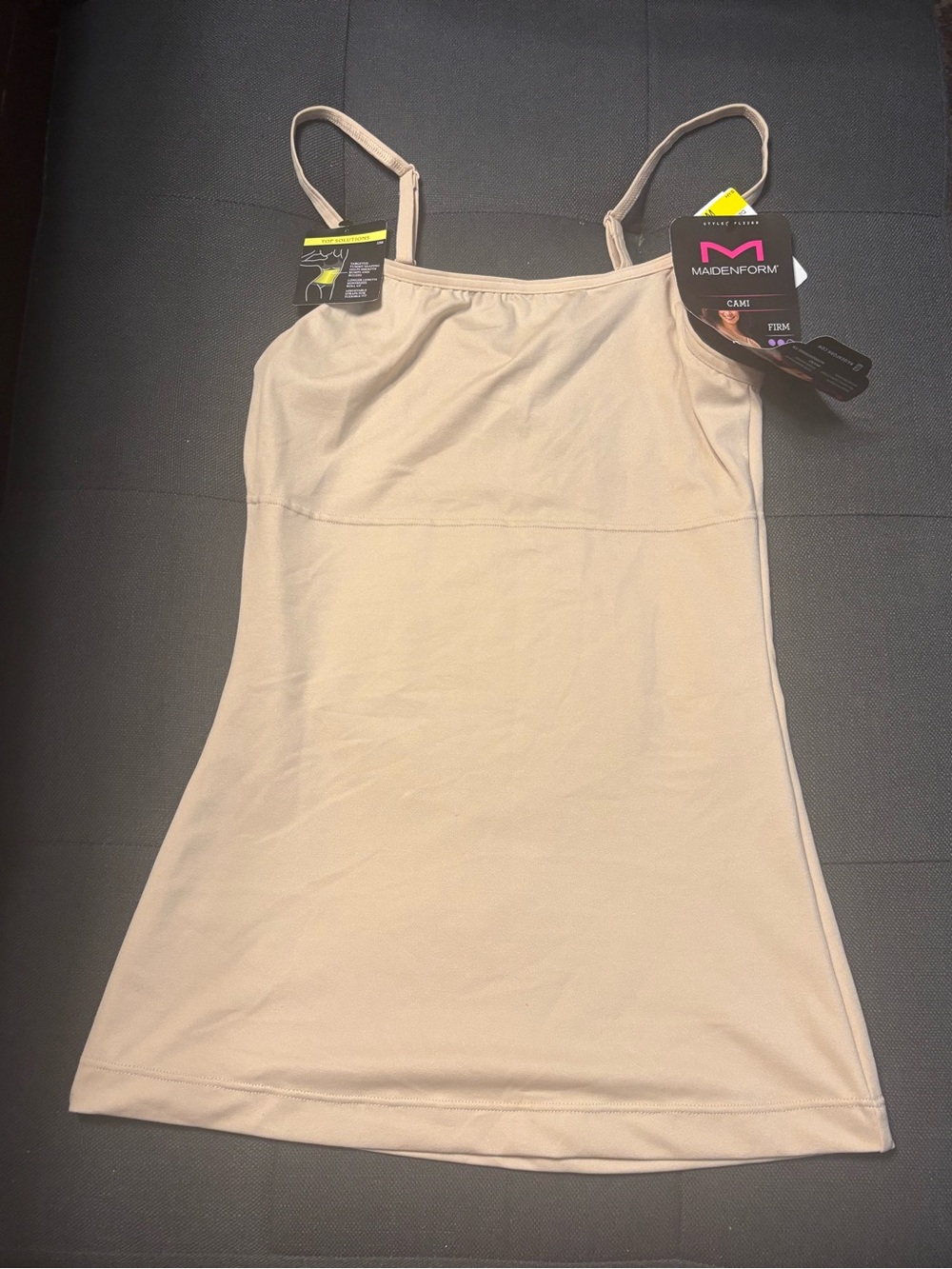 Maidenform Beige Cami Slip - Lightweight Nude Layering Chemise size medium